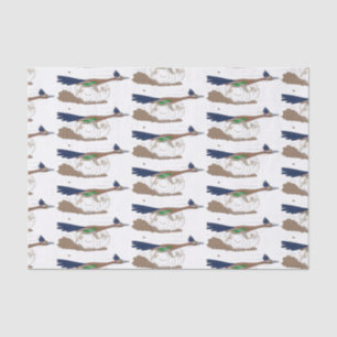 Funny roadrunner bird cartoon illustration tissue paper