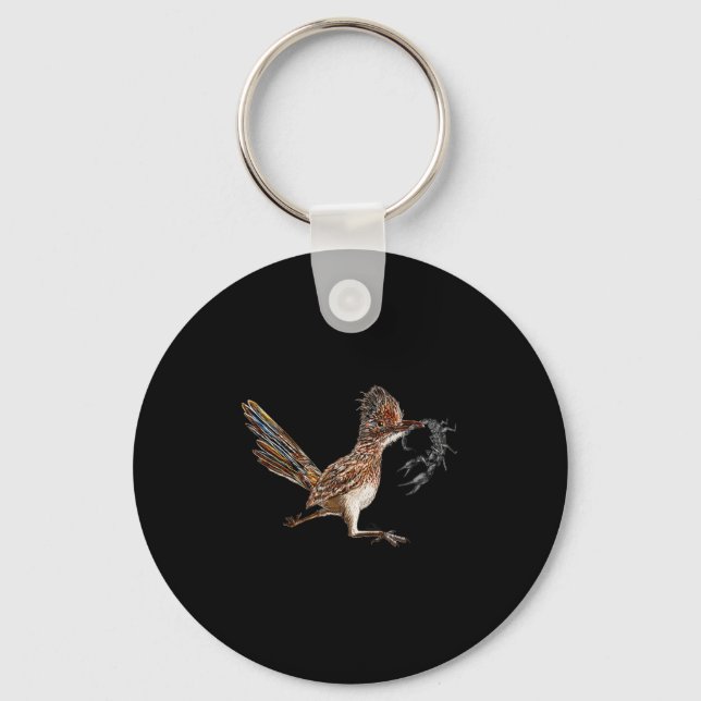 Funny Roadrunner Scorpion Road Runner Bird Hunter  Key Ring (Front)