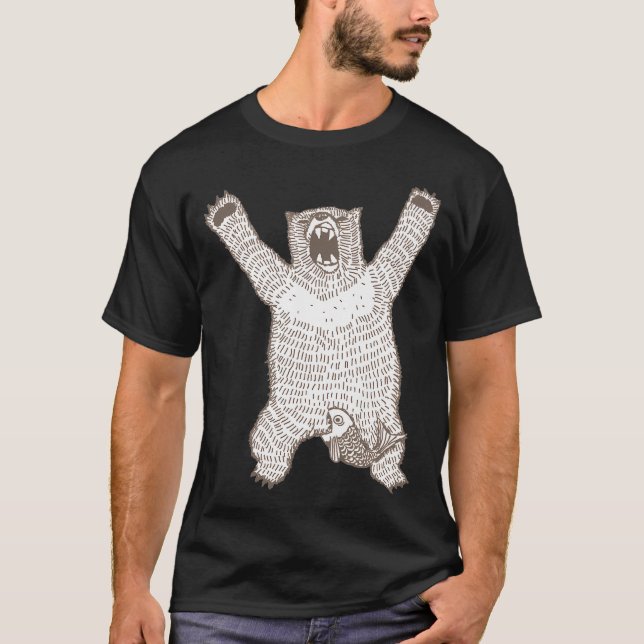 Funny Roaring Bear T-Shirt (Front)
