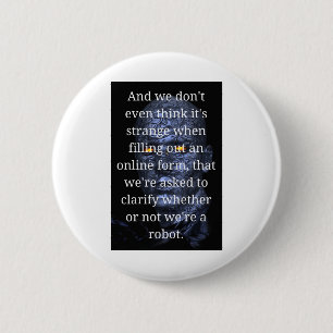 Funny Robot 6 Cm Round Badge