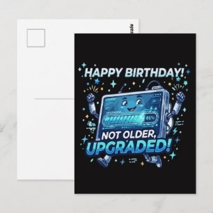 Funny Robot Birthday Upgrade Postcard