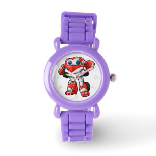 Funny Robot car cartoon - Choose back colour Watch