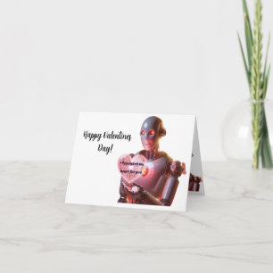 Funny Robot Themed Valentines Day Card