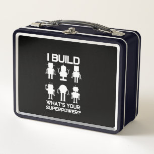Funny Robotics Engineer Build Robots Lover Gift Metal Lunch Box