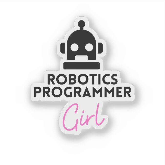 funny Robotics Programmer Girl (Front)