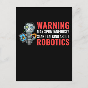 Funny Robots Quote Boys Girls Robot Postcard