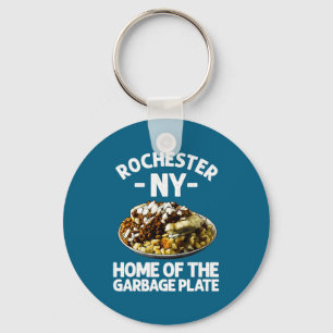 Funny Rochester Ny Garbage Plate Gift Cool New Yor Key Ring