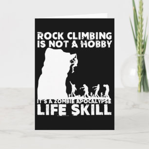 Funny Rock Climber Design For Men Women Zombie Roc Card