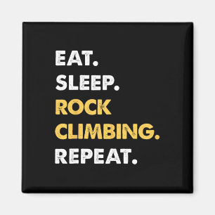 Funny Rock-climbing Apparel Eat Sleep Rock-climbin Magnet