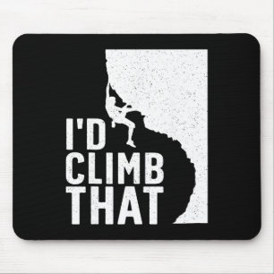Funny Rock Climbing Art For Men Women Alpinism Roc Mouse Mat
