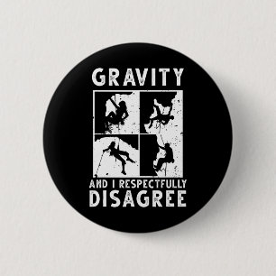 Funny Rock Climbing Art For Men Women Bouldering C 6 Cm Round Badge