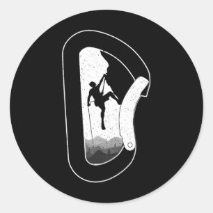 Funny Rock Climbing Art For Men Women Bouldering L Classic Round Sticker