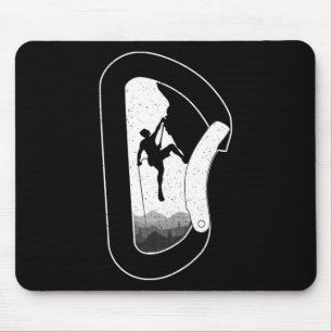 Funny Rock Climbing Art For Men Women Bouldering L Mouse Mat