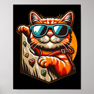 Funny Rock Climbing Boulder Mountain Climber Cute Poster