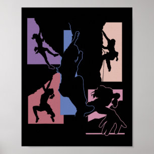 Funny Rock Climbing Bouldering Enthusiasts Kids Wo Poster