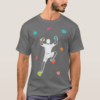 Funny rock climbing bouldering sport gym T-Shirt
