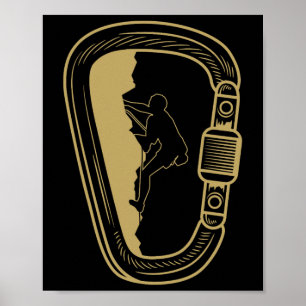 Funny Rock Climbing Carabiner Lovers Outfit Men Wo Poster