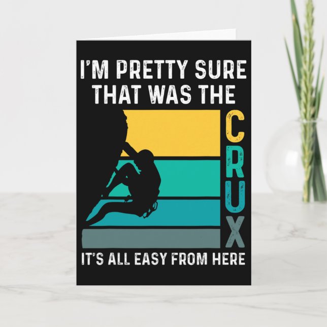 Funny Rock Climbing  Card (Front)