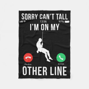 Funny Rock Climbing Climber Climb Mountain Indoor Fleece Blanket