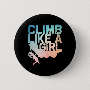 Funny Rock Climbing Design For Girls Women Kids Ro 6 Cm Round Badge