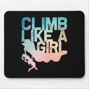 Funny Rock Climbing Design For Girls Women Kids Ro Mouse Mat