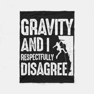 Funny Rock Climbing Design For Men Women Athletes Fleece Blanket