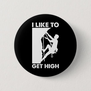 Funny Rock Climbing For Men Women Mountain Indoor 6 Cm Round Badge