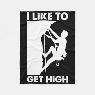 Funny Rock Climbing For Men Women Mountain Indoor Fleece Blanket