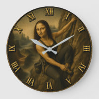 Funny Rock Climbing Mona Lisa Mountain Gift