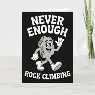 Funny Rock Climbing Or Rock Climber Retro Card