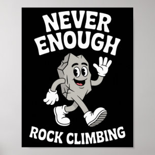 Funny Rock Climbing Or Rock Climber Retro Poster