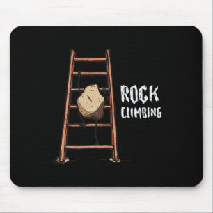 Funny Rock Climbing Pun Shirt Mouse Mat