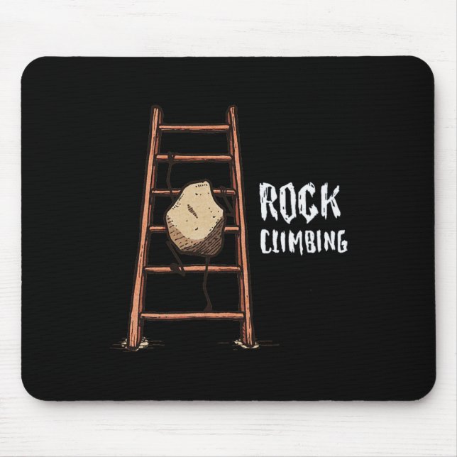 Funny Rock Climbing Pun Shirt  Mouse Mat (Front)