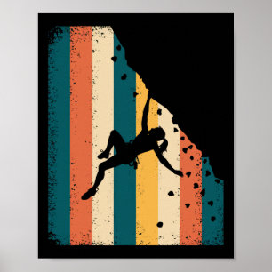 Funny Rock Climbing Women Girls Climb Climber Boul Poster