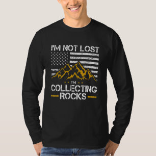 Funny Rock Collector Geology US Flag Men Women Geo T-Shirt