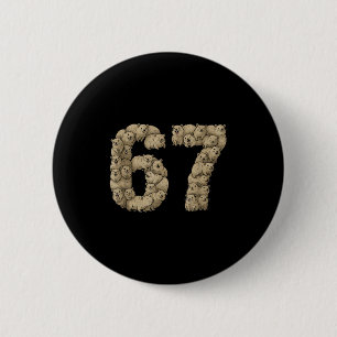 Funny Rock Hyrax Awawa 6 7 Meme Six Seven Love  6 Cm Round Badge