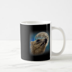 Funny Rock Hyrax With The Moon Meme  Coffee Mug