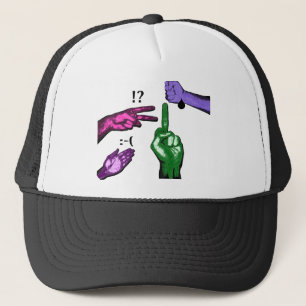 Funny Rock Paper Scissors Trucker Hat
