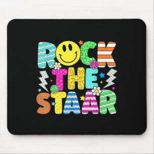 Funny Rock The Staar Testing Day Teacher Kids Moti Mouse Mat