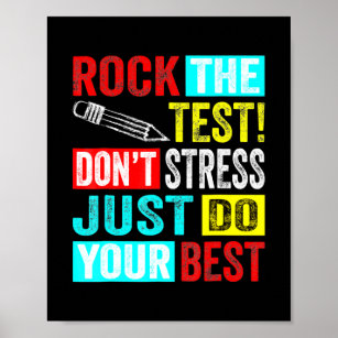 Funny Rock The Test Retro Vintage Testing Day Poster