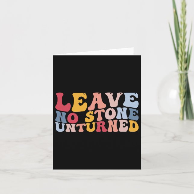 Funny Rockhounding Geology Geologist Leave No Ston Card (Front)