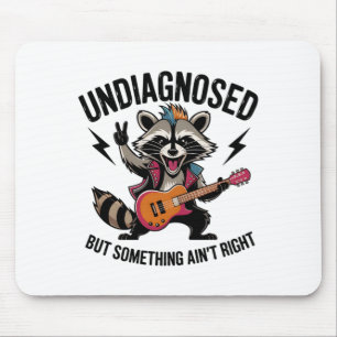 Funny Rocking Racoon  Mouse Mat
