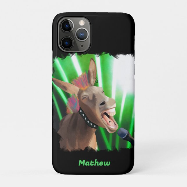 Funny Rockstar Donkey Case-Mate iPhone Case (Back)