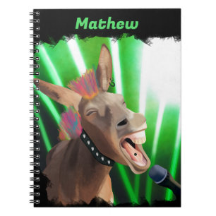 Funny Rockstar Donkey Notebook