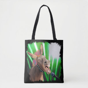 Funny Rockstar Donkey Tote Bag