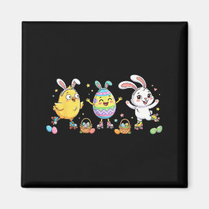 Funny Roller Skate Easter Egg Kids Mens Womens Magnet