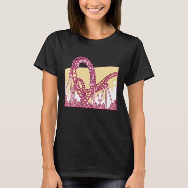 Funny Rollercoaster Amusement Park Gift T-Shirt (Front)