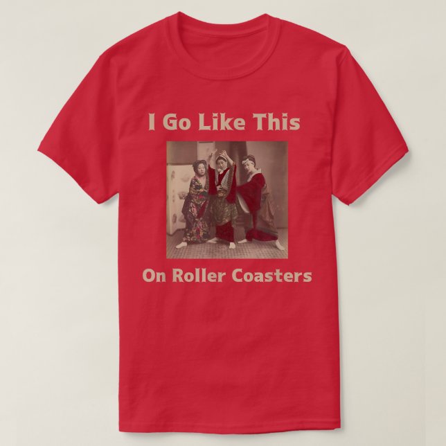 Funny Rollercoaster Vintage Roller Coasters Japane T-Shirt (Design Front)
