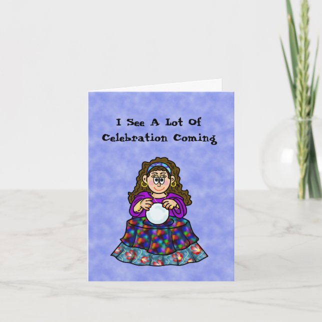 Funny Roma Day Card with Fortune Teller (Front)