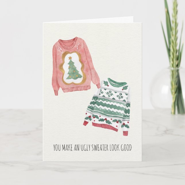 Funny Romantic holiday greeting card (Front)